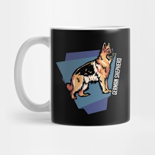 German shepherd in abstract Mug